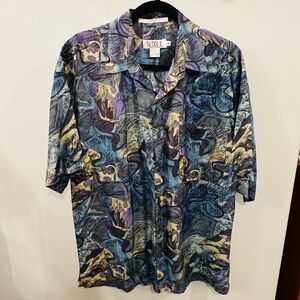 Nuxilk Men’s Silk Shirt Size Medium Pristine Condition